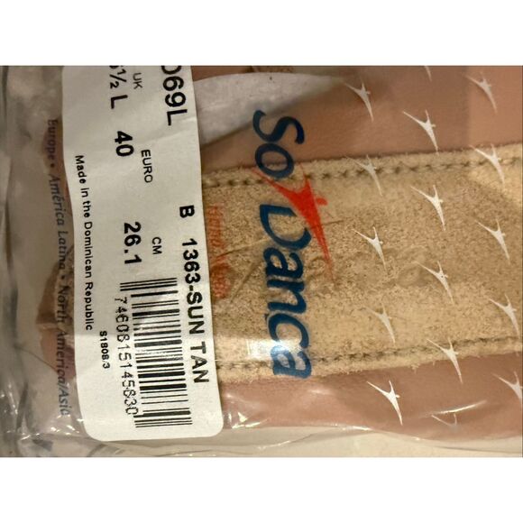 So Danca Womens Premium Leather Full Sole Dance Ballet Shoes Tan Size 40 NWT - Picture 3 of 8